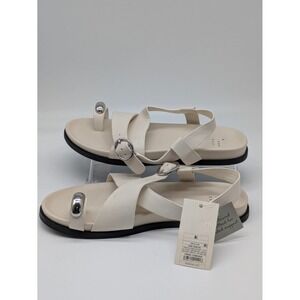 A New Day Penelope Sandals Womens 8.5 Bone Off White Slip On Flat NWT
